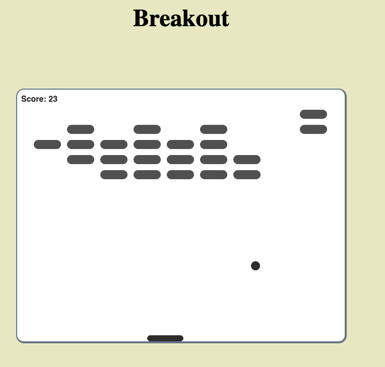 An image of the Breakout game